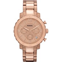 Fossil Chronograph Rose Gold Tone 50m Mens Watch Am4423