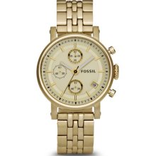 Fossil Dress Chronograph Stainless Steel Watch - Gold-Tone - ES2197