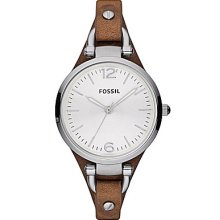 Fossil Georgia Brown Leather Ladies Watch