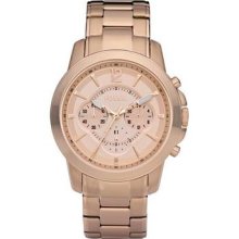 Fossil Grant Chronograph Rose Gold Tone Mens Watch Fs4635