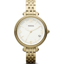 Fossil Heather Mid-Size Three Hand Stainless Steel Watch Gold-Tone - ES3181