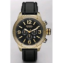 Fossil Men's DE5007 Black Silicone Quartz Watch with Black Dial