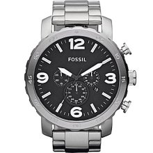 Fossil Men's Silvertone Oversized Dress Watch