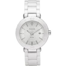 Fossil Mini Allie White Dial White Ceramic Case Womens Watch Ce1030