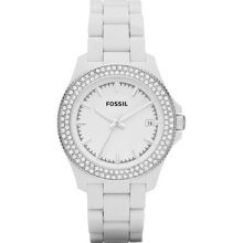 Fossil Retro Traveler Resin Strap White Women's Watch Am4466