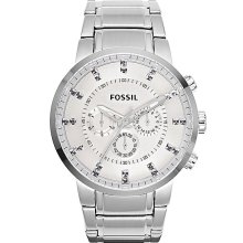 Fossil Silver Bling Watch In Silver