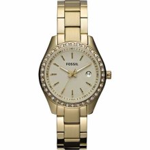 Fossil Stella Mini Three Hand Stainless Steel Watch Gold-Tone - ES3107