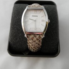 FOSSIL Wallace Leather Snake Print Womenâ€™s Watch