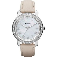 Fossil Women's Emma Leather Watch â€“ Bone Es3189