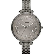 Fossil Womens Heather Analog Stainless Watch - Gunmetal Bracelet - Gunmetal Dial - ES3131