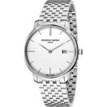 Frederique Constant Men's 'index' Curved Silver Dial Watch