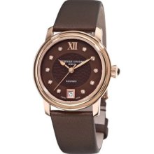 Frederique Constant Women's Swiss Made Automatic Brown Strap Watch