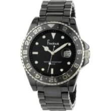 Freelook Mens HA5109-1 Lagon Black Ceramic with Black Bezel and Dial