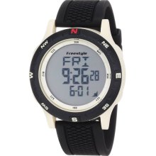 Freestyle Mens Navigator Multifunction Plastic Watch - Black Rubber Strap - White Dial - 101158