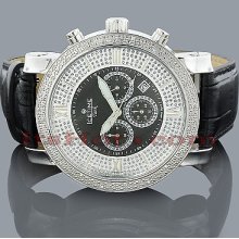 Freeze Ice Time Iceberg Mens Diamond Watch 0.20ct