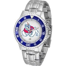 Fresno State Bulldogs FSU NCAA Mens Steel Bandwrist Watch ...