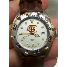 FSU Florida State Seminoles Mens Watch All Star Leather band with Date