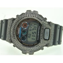 G-shock/g Shock Custom Black Bezel Digital 4ct Watch Simulated Diamond Joe Rodeo