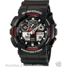 Ga 100 Digital Analog Shock X-large Bezel Watch By Casio F1 Red Bull Gp Gt3 Tt