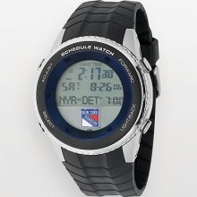 Game Time New York Rangers Silver Tone Digital Schedule Watch -