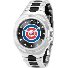 Game Time Watch, Mens Chicago Cubs Black Rubber and Stainless Steel Br