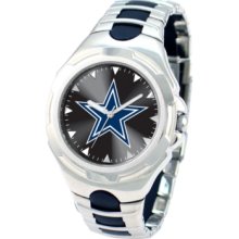 Game Time Watch, Mens Dallas Cowboys Black Rubber and Stainless Steel