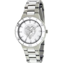 Game Time Watch, Womens Baltimore Ravens White Ceramic and Stainless S