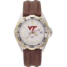 Gents Virginia Tech University All Star Watch With Leather Strap