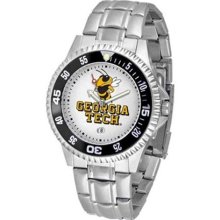 Georgia Tech Yellow Jackets NCAA Mens Steel Bandwrist Watch ...