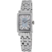 Gevril Women's 8247NEB Super Mini Quartz Blue Mother of Pearl Diamond Watch