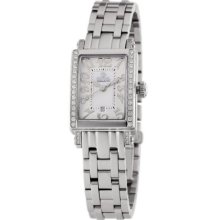 Gevril Women's 8249NEB Super Mini Quartz White Mother of Pearl Diamond Watch