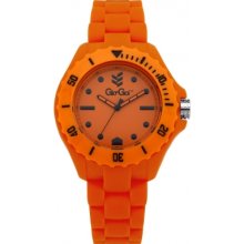 Gio-Goi Unisex 'Headfunk' Analogue Watch Gg1004o With Orange Silicon Strap