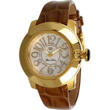 Glam Rock Lady SoBe 40mm Gold Plated Watch with Patent Strap- GR31010 Watches : One Size