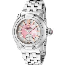 Glam Rock Watches Women's Palm Beach Pink MOP Dial Stainless Steel Sta