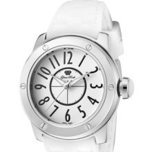 Glam Rock Watches Women's Aqua Rock White Enamel Dial White Silicone W