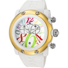 Glam Rock Watches Women's Miami Beach Chronograph White Enamel Dial Bl