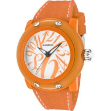 Glam Rock Watches Women's Miss Miami Beach White Dial Orange Silicon O