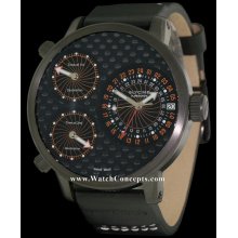 Glycine Airman wrist watches: Airman 7 Titanium Black Dlc 3882-99-lb9