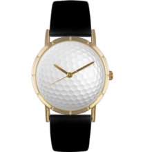 Golf Lover Print Watch Classic Gold