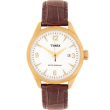 Good Condition Timex Watch With Leather Strap - Brown