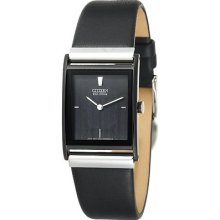 Gorgeous Citizen Men's Bl6005-01e Black Ion-plated Leather Strap Watch