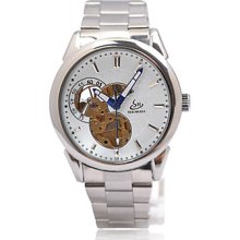 Gorgeous Men Stainless Steel Mechanical Wrist Watch M2