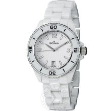 Grovana Mens White Dial White Ceramic Bracelet Quartz Watch 4001.1183