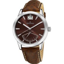 Grovana Watches Grovana Mens Day Retrograde Brown Dial Watch Day Retr