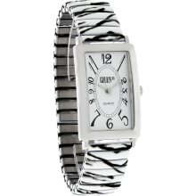 Gruen II Quartz Ladies Black White Zebra Print Stretch Bracelet Watch GRT573