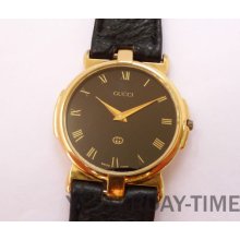 Gucci 3400M 1980's Swiss 7 Jewel Gold Plated Gents Quartz Watch