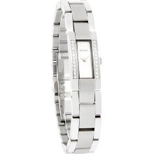 Gucci 4600 Series Diamond Ladies Silver Dial Swiss Quartz Watch YA046506