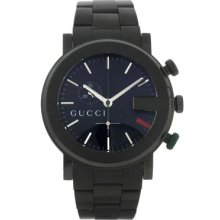 Gucci Ya101331 G-chrono Guilloche Black Pvd Stainless Steel Watch