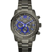 Guess Chronograph Gun Metal 100m Mens Watch U17529g1