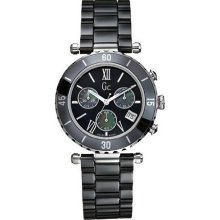 Guess Collection Women's Diver Chic G43001M2 Black Ceramic Quartz Watch with Black Dial